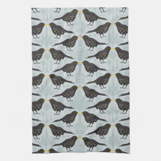 Black Bird tea towel