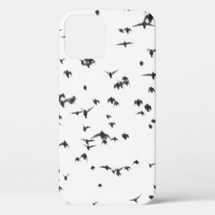 BLACK BIRDS FLYING ON SKY iPhone 12 CASE
