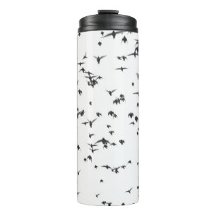 BLACK BIRDS FLYING ON SKY THERMAL TUMBLER