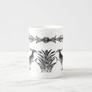 Black Birds & Reeds Bone China Mug