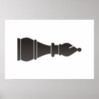 Black bishop chess piece