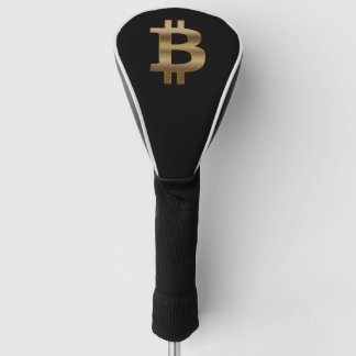 Black Bitcoin Driver Head Cover