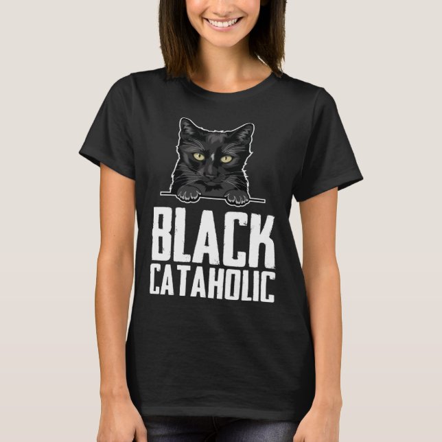 Black  Black cat  Black mum T-Shirt (Front)