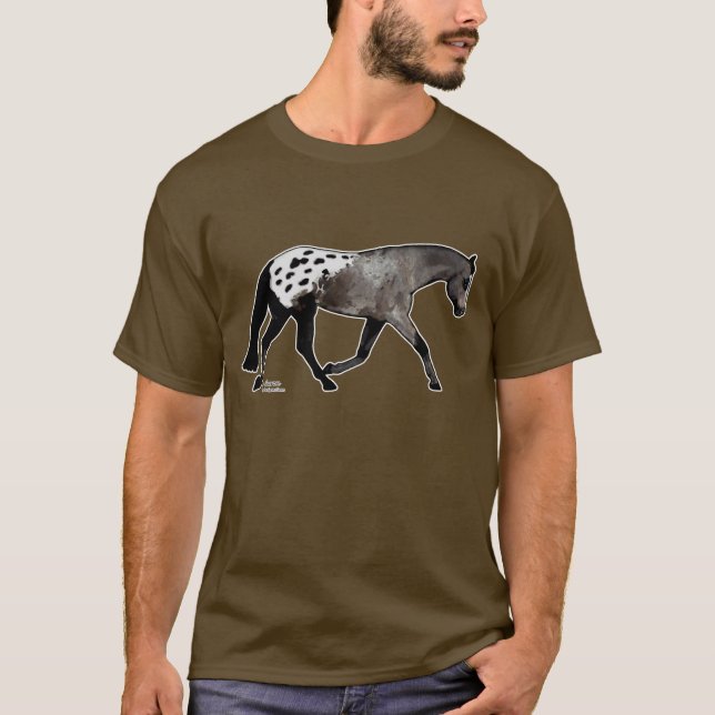 Black Blanketed Appaloosa Horse T-Shirt (Front)