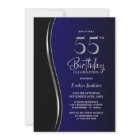 Black Blue 55th Birthday Party