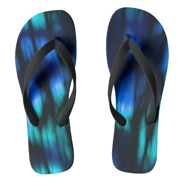 Black blue and green jandals (Footbed)