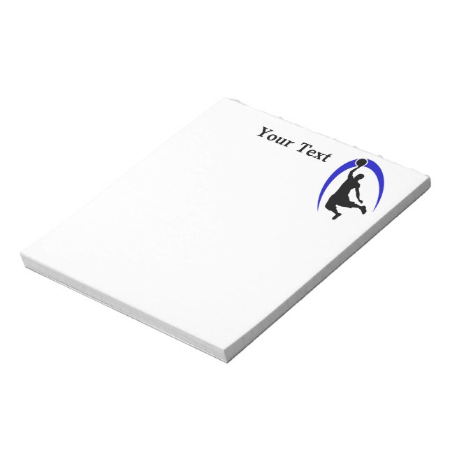 Black Blue Basketball Notepad (Rotated)