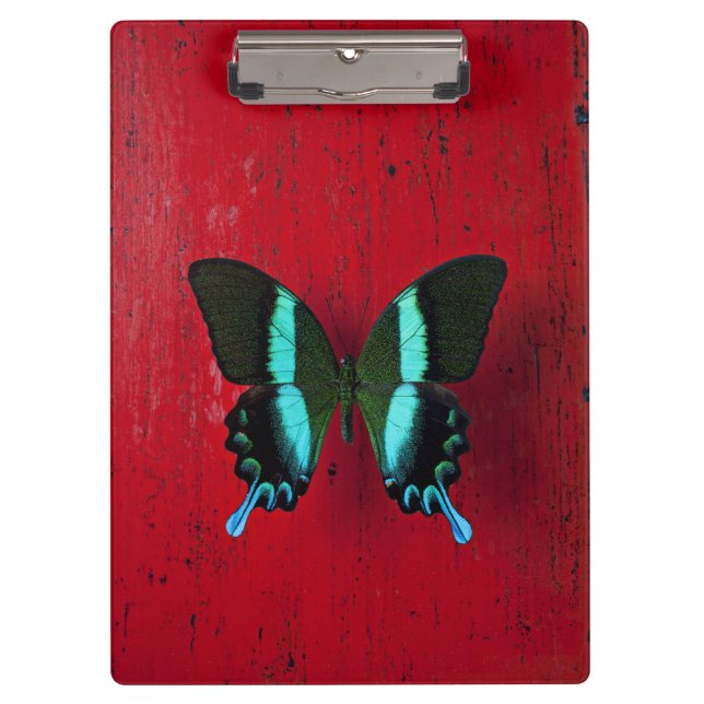 Black & Blue Butterfly Clipboard (Front)