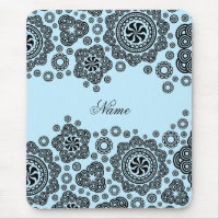 Black & Blue Circles Pattern
