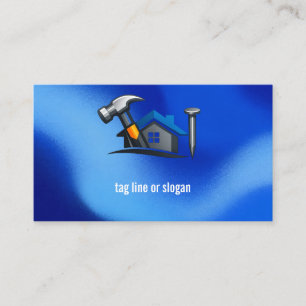 Black Blue Construction Business Card