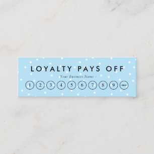 Black & Blue Dots Loyalty Punch Card
