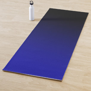 Black blue gradient yoga mat