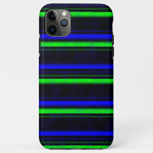 Black Blue Green Stripes Case-Mate iPhone Case
