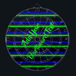 Black Blue Green Stripes Dartboard<br><div class="desc">Black Blue Green Stripes ,  Rainbowart in Elephanten Skin Leather Optik - Digital Work by Krisi ArtKSZP. More Produckts in Store Category >>>3D,  Abstract,  Artdeco,  Retro,  Rainbowart >>> Gestreift - stripe pattern >>> black blue green stripes</div>