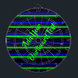 Black Blue Green Stripes Dartboard<br><div class="desc">Black Blue Green Stripes , Rainbowart in Elephanten Skin Leather Optik - Digital Work by Krisi ArtKSZP. More Produckts in Store Category >>>3D, Abstract, Artdeco, Retro, Rainbowart >>> Gestreift - stripe pattern >>> black blue green stripes</div>