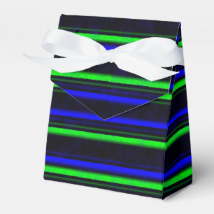 Black Blue Green Stripes Favour Box