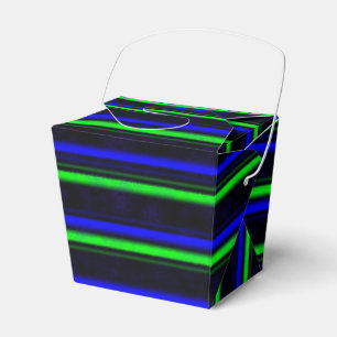 Black Blue Green Stripes Favour Box
