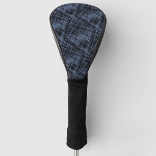 Black Blue Grey Abstract Stripe Pattern Golf Head Cover