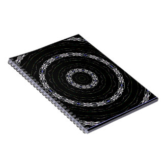 Black Blue n Silver Spiral Notebook
