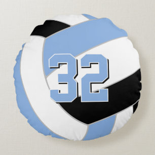 black blue or ANY team colours kids volleyball Round Cushion