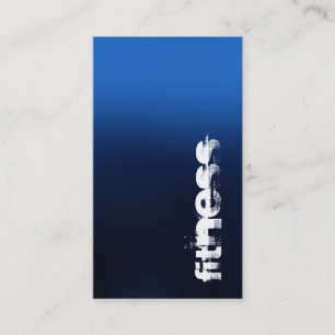Black Blue Personal Trainer Fitness Business Card