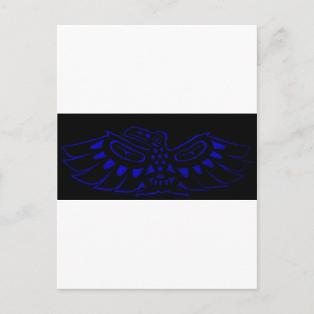 Black Blue Raven Postcard (Front)