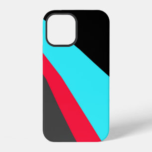 Black Blue Red Grey Pattern iPhone 12 Case