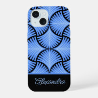 Black Blue Retro 1920s Gatsby Palms Script Name