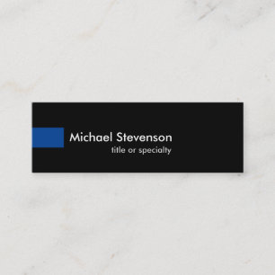 Black Blue Skinny Unique Consultant Business Card