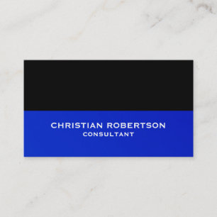 Black Blue Unique Modern Consultant Business Card