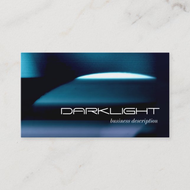Black-Blue-White Abstract Modern Generic Business Card (Front)
