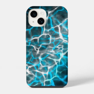 Black, Blue White Lightning Water Reflection    iPhone 14 Case