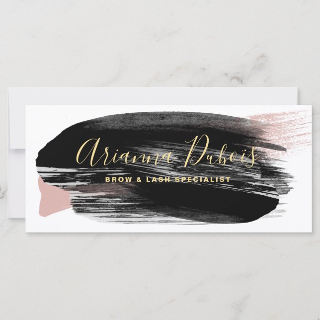 Black Blush Gold Watercolor Gift Certificate (Front)