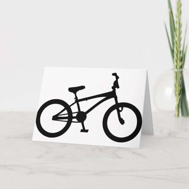 black bmx bicycle card (Front)