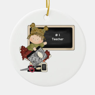 Black Board #1 Teacher Ceramic Tree Decoration