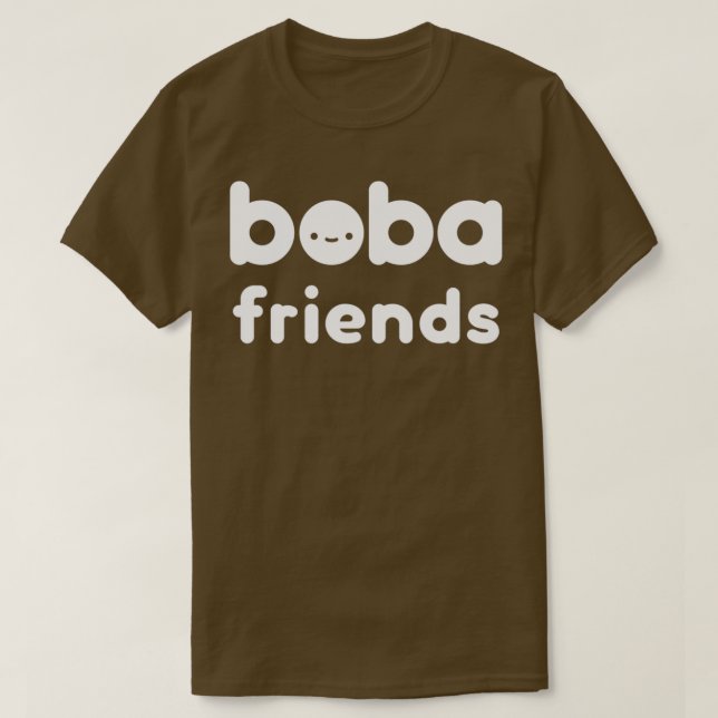 Black Boba Friends T-Shirt (Design Front)