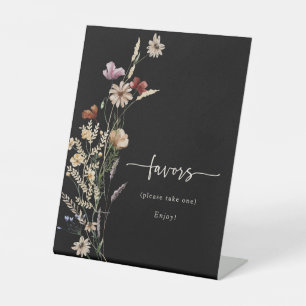 Black Boho Favours Sign