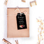 Black Boho Floral Bridal Shower  Gift Tags<br><div class="desc">Enhance the charm of your rustic,  elegant,  and gothic-inspired bridal shower favours effortlessly with our easily customisable Black Boho Floral Bridal Shower Gift Tags,  perfect for your fall or wedding shower.</div>