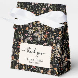 Black Boho Thank You Favour Boxes
