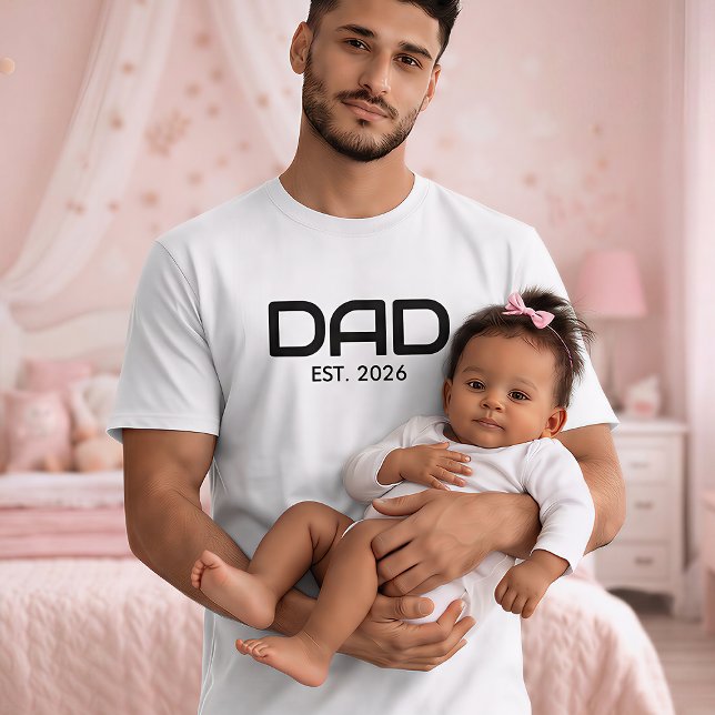 Black Bold Established Dad T-Shirt (Creator Uploaded)