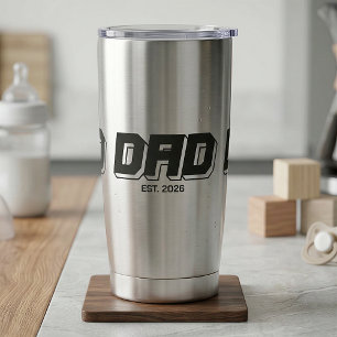 Black Bold Established New Dad Gift Insulated Tumbler