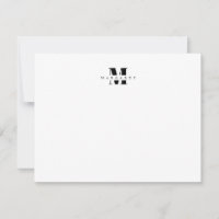 Black Bold Letter Simple Monogram Name