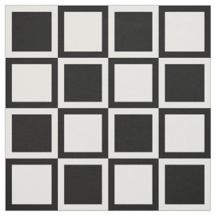 Black Bold Mod Squares ~ large scale Fabric