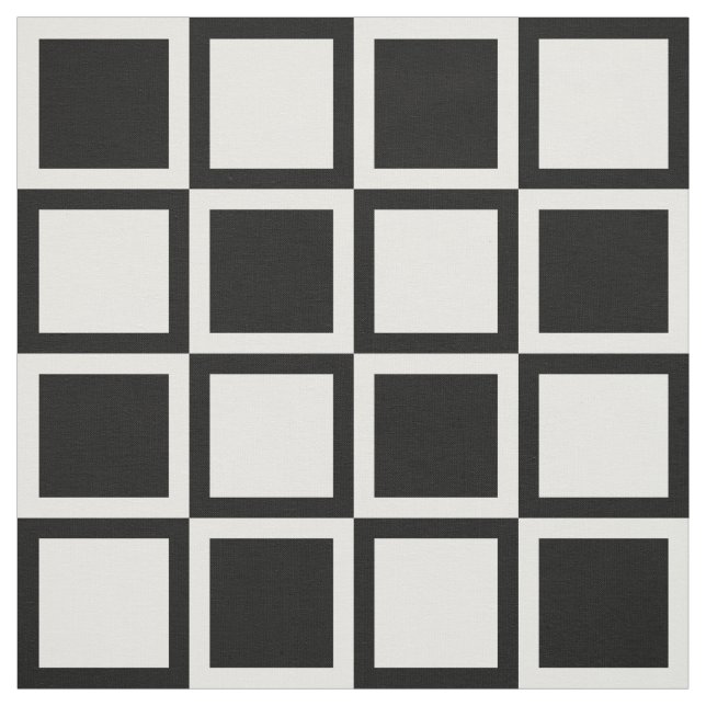 Black Bold Mod Squares ~ large scale Fabric (Swatch)