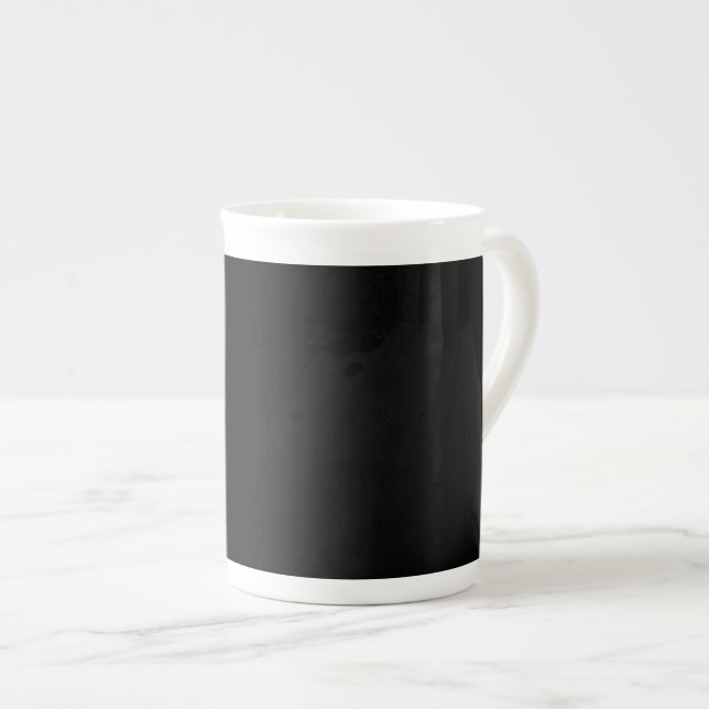 Black Bone China Mug (Front Right)
