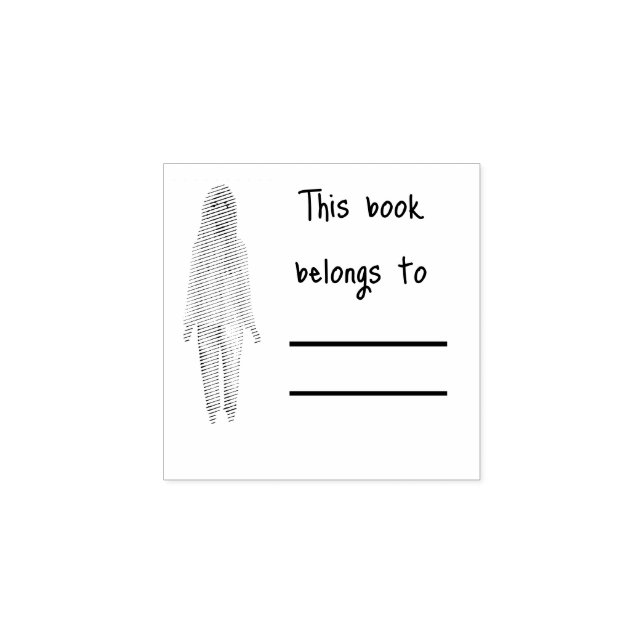 Black Book Lover Personal Library Book Stamp (Imprint)