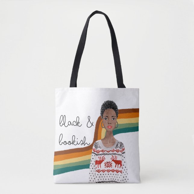 Black Book Lover with Short Hair  Tote Bag (Front)