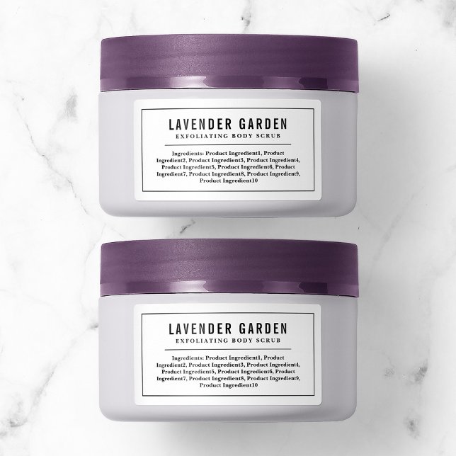 Black Border and Line Ingredients List Product Label (Creator Uploaded)