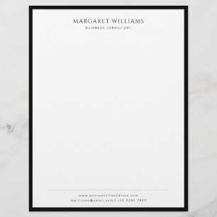 Black Border Business Professional Office Custom Letterhead