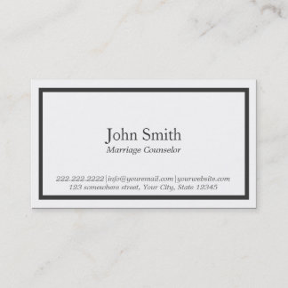 Black Border Marriage Counseling Business Card